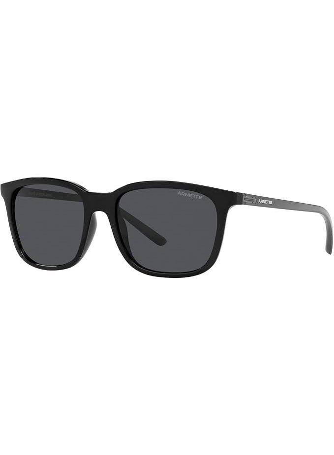 Arnette AN4316 Square Sunglasses for Men - Black Frame, Dark Grey Lenses (275387 51) - Image 1